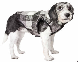Pet Life  'black Boxer' Classical Plaided Insulated Dog Coat Jacket - X-large