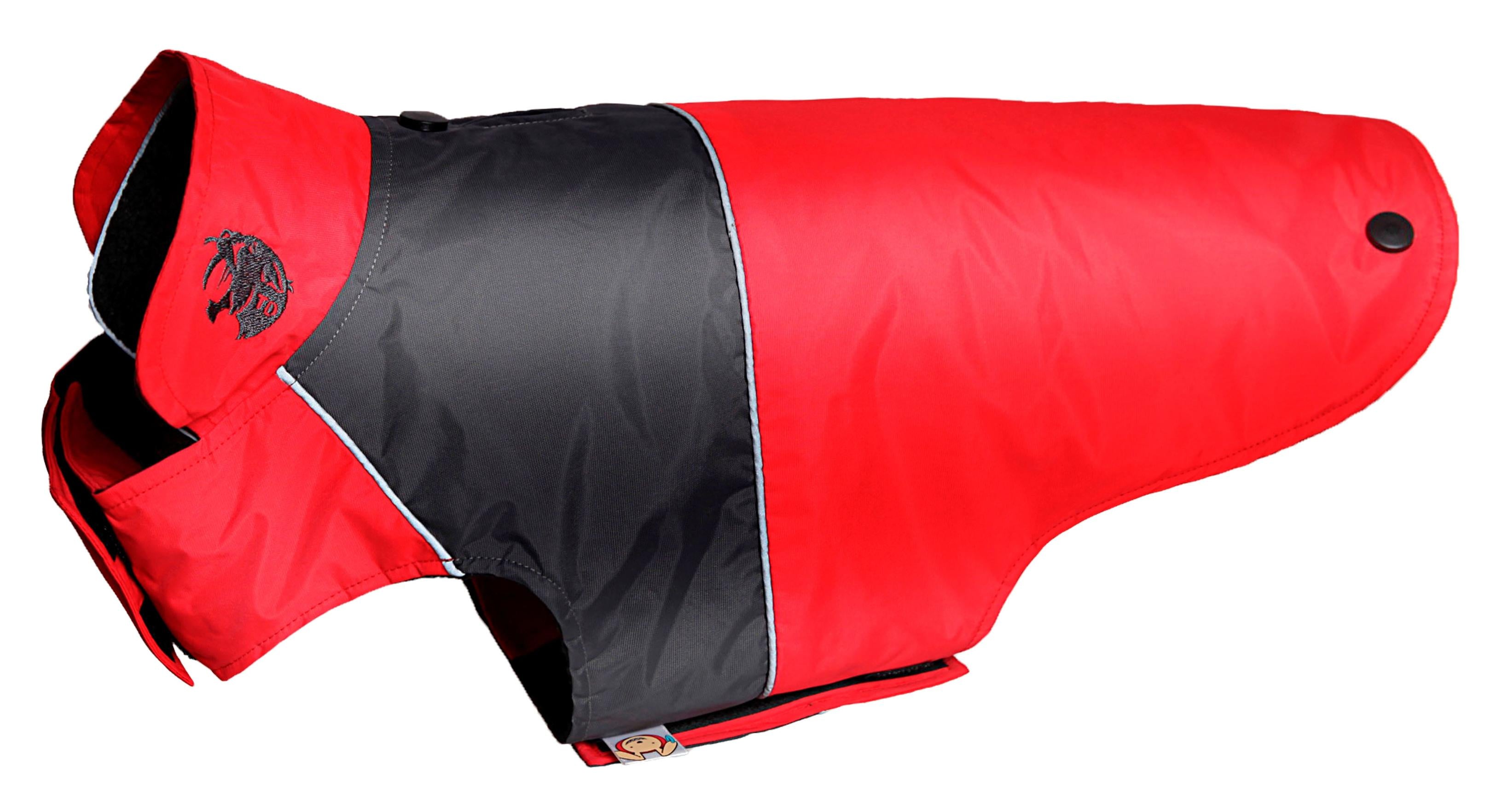 Touchdog Lightening-shield Waterproof 2-in-1 Convertible Dog Jacket W/ Blackshark Technology - X-large