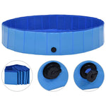 Load image into Gallery viewer, Foldable Dog Swimming Pool Blue 63&quot;x11.8&quot; Pvc - Blue
