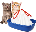 Load image into Gallery viewer, Free Shipping Cat Litter Box Liners Large With Drawstrings Scratch Resistant Bags - White
