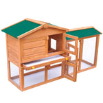 Load image into Gallery viewer, Outdoor Large Rabbit Hutch Small Animal House Pet Cage Wood - Brown
