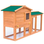 Load image into Gallery viewer, Outdoor Large Rabbit Hutch Small Animal House Pet Cage Wood - Brown
