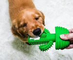 Load image into Gallery viewer, Cactus Shape Dog Toothbrush Stick Puppy Dental Care Brushing Stick Effective Doggy Teeth Cleaning Massager Natural Rubber Bite Resistant Chew Toys - Green
