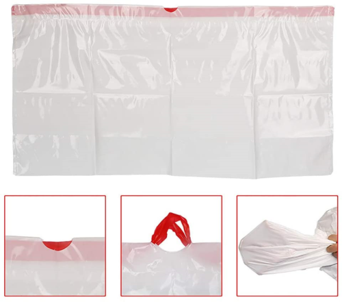 Free Shipping Cat Litter Box Liners Large With Drawstrings Scratch Resistant Bags - White