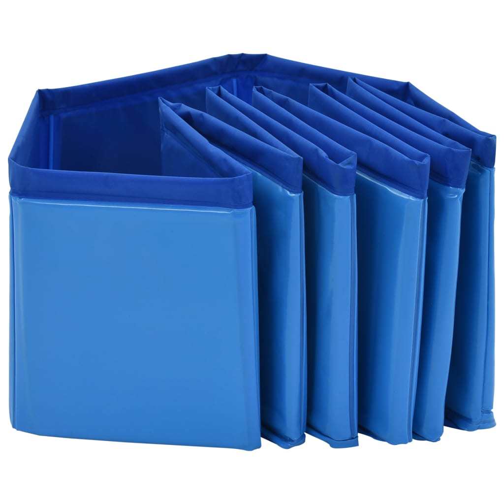 Foldable Dog Swimming Pool Blue 31.5"x7.9" Pvc - Blue