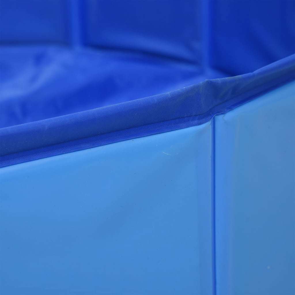 Foldable Dog Swimming Pool Blue 31.5"x7.9" Pvc - Blue