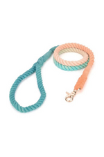 Load image into Gallery viewer, Hand Dyed Cotton Rope Leash, Orange Soda Ombre
